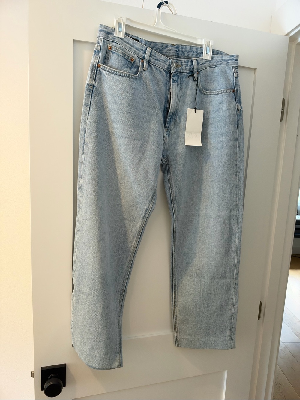 Zara Women Relaxed Light Blue Jeans
